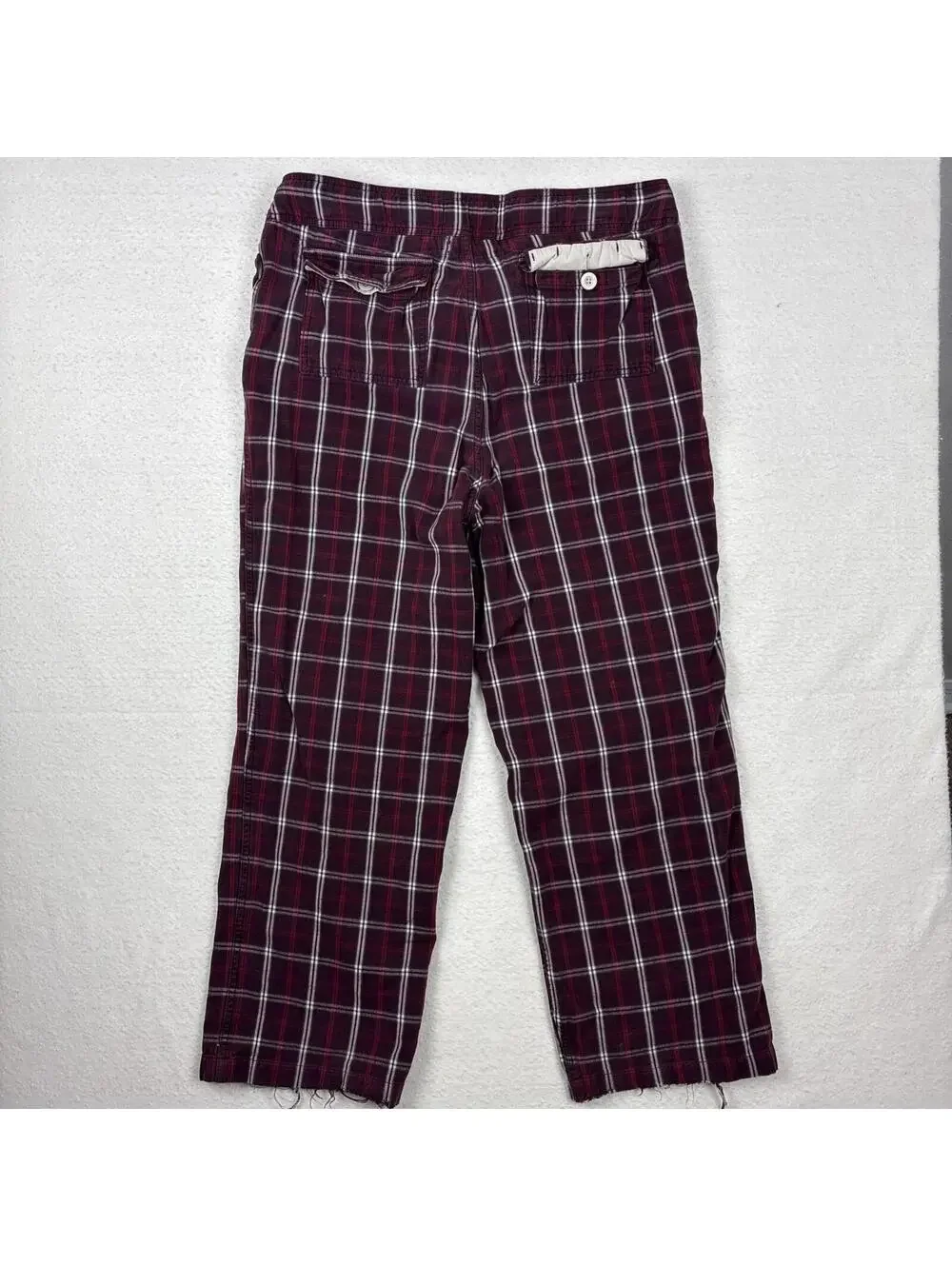 Vintage Abercrombie Fitch Pajama Pants Mens L Red Plaid Heavy Flannel Lounge